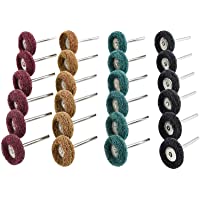 Los mejores  - 40 piezas Disco abrasivo pulidor para herramientas rotativas de accesorios dremel - Marrón 80Grit - verde 150Grit - rojo…